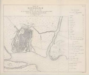 Plane of Masulipatam taken by storm on the morning of the 8th of April, 1759, by the English troops under the command of Lt. Col. Forde
