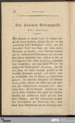 Die stummen Bekenntnisse