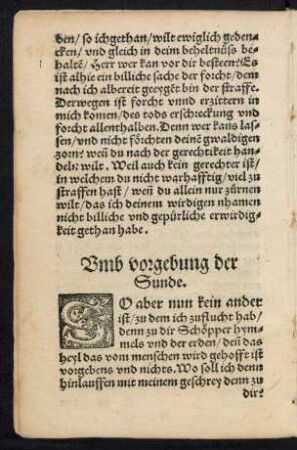 Umb vorgebung der Sunde.