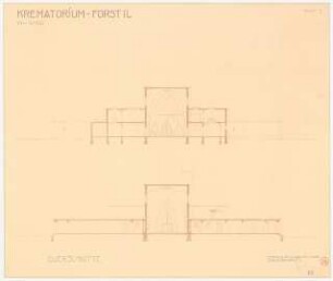 Krematorium, Forst: Schnitte 1:100