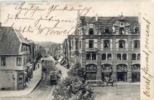 Postkarte. Langestrasse. beidseitig beschriftet