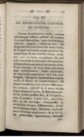 Cap. XI. De Excrescentia Corneae Et Adnatae.