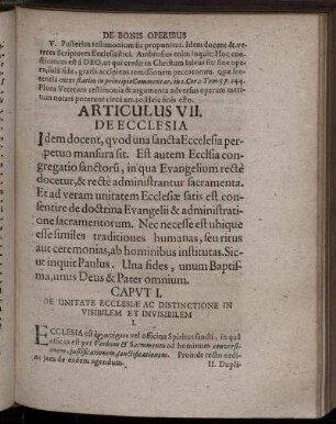 Articulus VII. De Ecclesia.