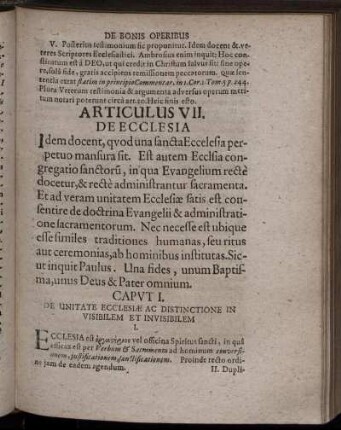 Articulus VII. De Ecclesia.