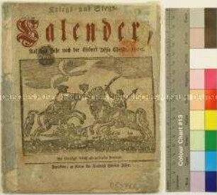 Kriegs- und Siegeskalender auf das Jahr nach der Geburt Jesu Christi 1800 Zwickau