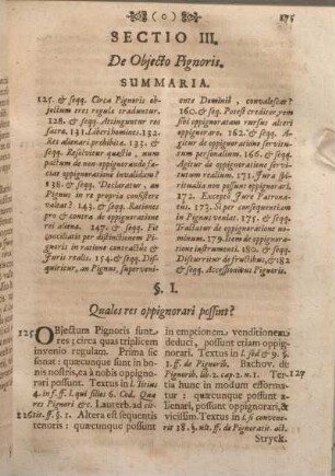 Sectio III. De Objecto Pignoris.