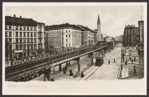 Ansichtskarte Hochbahn Oranienstraße, U-Bahnhof Görlitzer Bahnhof