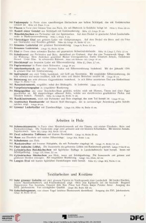 Arbeiten in Holz (Nr. 388-396)