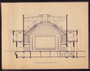 Capitol-Lichtspiele am Zoo, Berlin: Querschnitt 1:100 (von Inv.Nr. 3182)