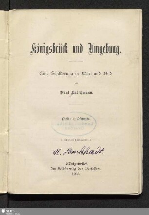 Königsbrück und Umgebung : eine Schilderung in Wort und Bild
