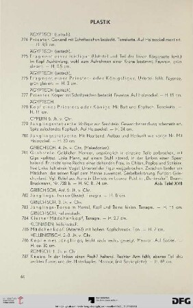 Plastik (Nr. 774-876)