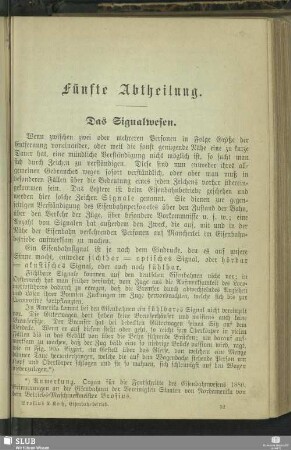 Fünfte Abtheilung