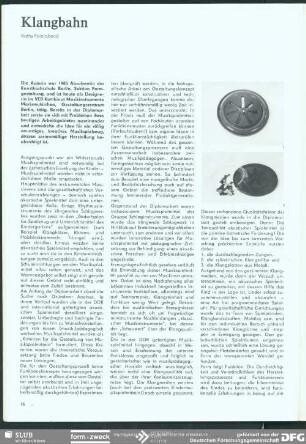 Klangbahn : Freizeit + Gestaltung