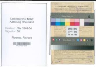 Entnazifizierung Richard Ploenes , geb. 04.02.1894 (Rendant)