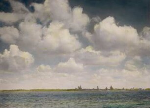 Stralsund. Blick vom Strelasund gegen die Altstadtsilhouette