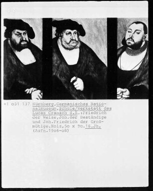 Bildnisse der drei sächsischen Reformationsfürsten