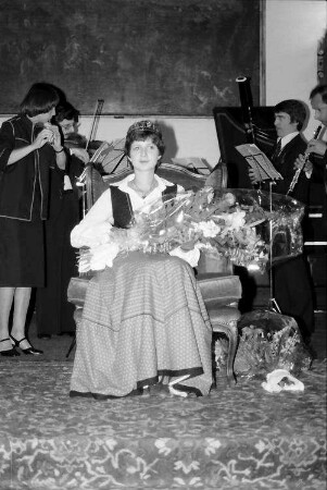 Freiburg: Kaufhaussaal; Krönung der Badischen Weinkönigin 1980 [Elvira Schmid]