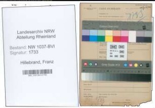 Entnazifizierung Franz Hillebrand , geb. 10.08.1903 (Angestellter)