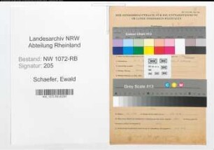 Entnazifizierung Ewald Schaefer , geb. 05.03.1899 (Ingenieur)