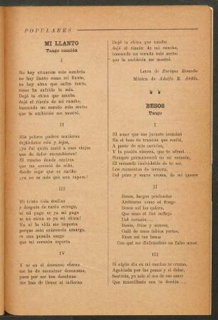 Mi llanto : Tango canción
