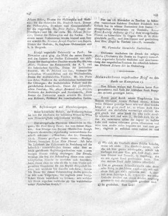 Melanchthons ungedruckter Brief an den Rath zu Kempten.
