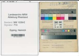Entnazifizierung Heinrich Epping , geb. 25.12.1898 (Bueroangestellter)