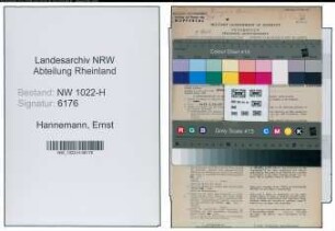 Entnazifizierung Ernst Hannemann , geb. 17.12.1898 (Finanzbeamter)