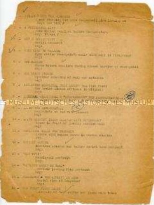 Liste der Fotos (124 St) von Henry Ries aus der Zeit der Berliner Blockade - Nachlass