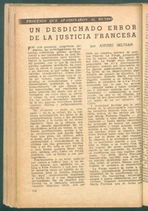 Un desdichado error de la justicia francesa : Procesos que apasionaron al mundo