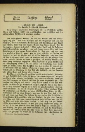 Religion und Moral