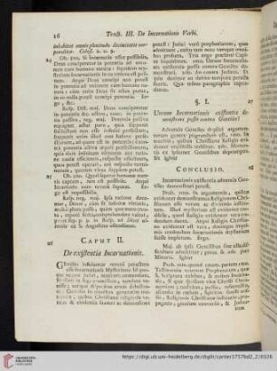 Caput II. De existentia incarnationis