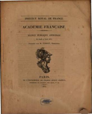 Séance publique annuelle. 1835