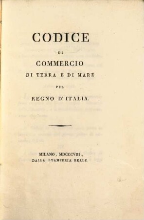 Codice di commercio di terra e di mare pel regno d'Italia