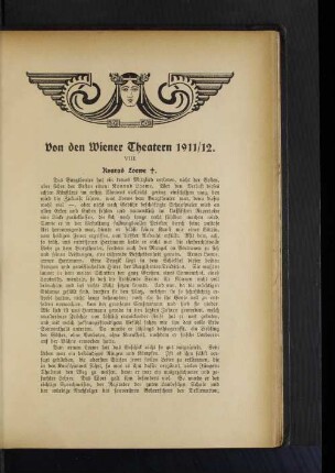 Von den Wiener Theatern 1911/12