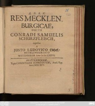 Res Mecklenburgicae