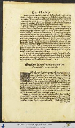 Eyn kleyn underricht was man in den Evangelijs suochen und gewarten solle