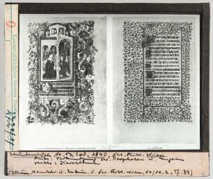 Wien, Nationalbibliothek: Cod. 1840 (Stundenbuch), Verkündigung, Zierrahmen