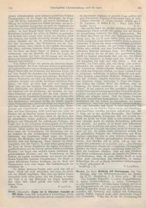 259-260 [Rezension] Vinet, Alexandre, Études sur la literrature française au XIXe siècle. Tome XII: Lamartine et Victor Hugo