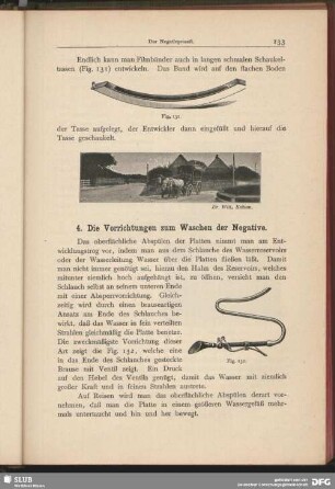 4. Die Vorrichtungen zum Waschen der Negative