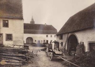 Bauernhof. Fachwerk, verputzt
