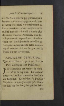 Troisieme objection.