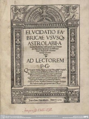 Elucidatio Fabricae Ususque Astrolabii