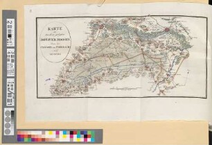 Reise Atlas von Bajern oder Geographisch-geometrische Darstellung aller bajrischen Haupt- und Landstraßen mit den daranliegenden Ortschaften und Gegenden : nebst Kurzer Beschreibungen alles dessen, was auf und an einer jeden der gezeichneten Straßen für den Reisenden merkwürdig seyn kann. [Gewidmet] Joseph August Grafen von Toerring, 41. Karte des trocken gelegten Donaver Mooses dann der Chavssée von Poernbach Nach Nevburg