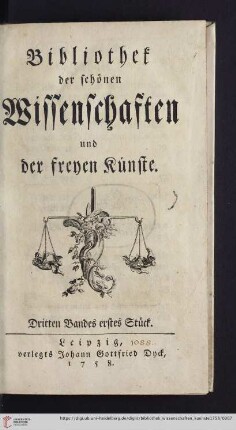 Dritten Bandes erstes Stück