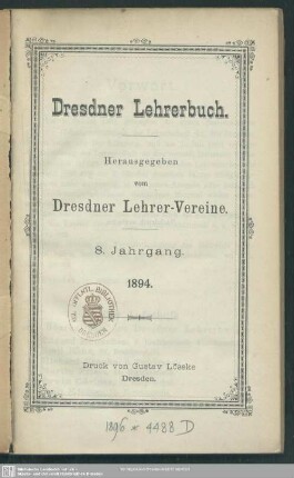 8.1894: Dresdner Lehrerbuch