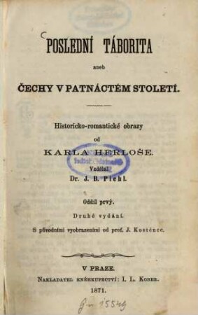 Herlošovy veškery spisy : S původními vyobryzeními od A. Königa. /Karl Herlossohns sämtliche Werke./, 8,1
