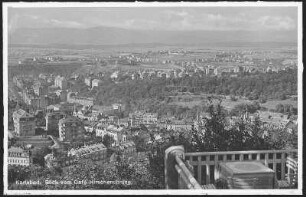 Karlsbad. Blick auf Karlsbad vom Café Hirschensprung