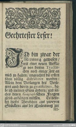 Geehrtester Leser!