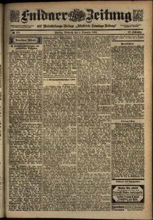 Zweite Ausgabe vom Mittwoch, den 05. Dezember 1900.