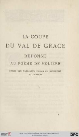 La Coupe du Val de Grace